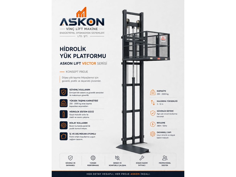 Çift Taraflı Hidrolik Yük Platformu - Askon Makine
